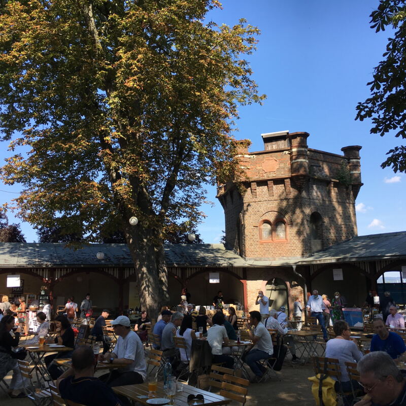 Blick in den Garten auf unseren Turm ©cw