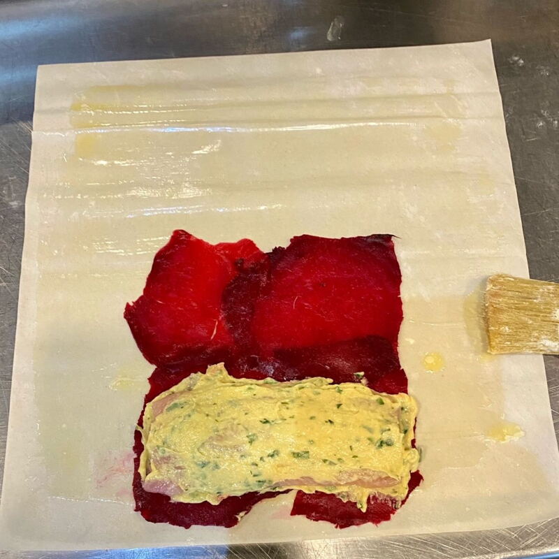 ...gefolgt erneut von der Fischfarce...