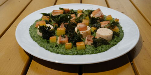 Zweierlei Grünkohl mit Saibling ©JOURNAL FRANKFURT/Dirk Ostermeier