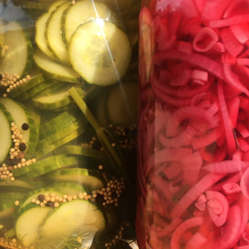 Eingelegte Gurken & Zwiebeln ©cw