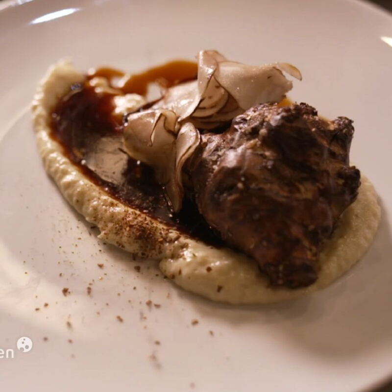 Hauptgang mit dreierlei Topinambur ©hr