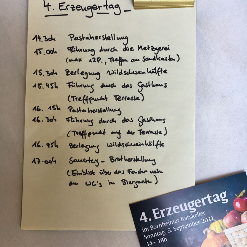 Das Programm am 4. Erzeugertag ©cw