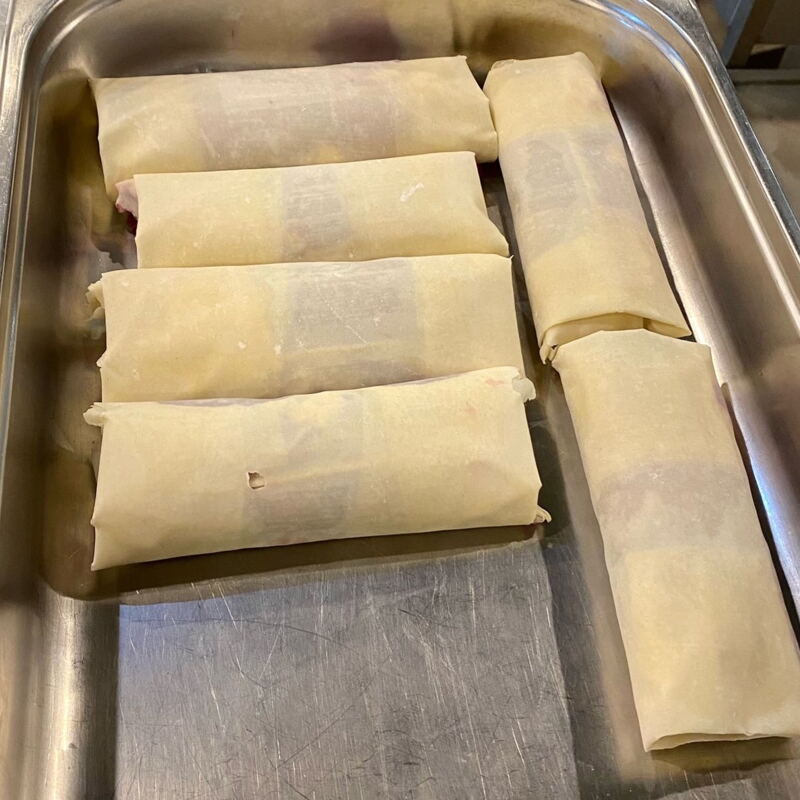 Das Ganze wird eingerollt...